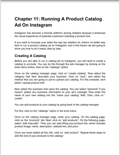 Instagram Marketing Efficiency E-book