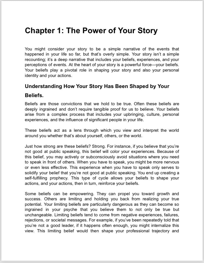 Rewriting your story E-book