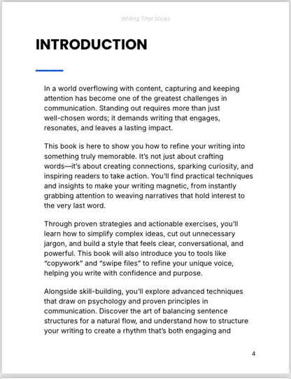 Writing that sticks E-book