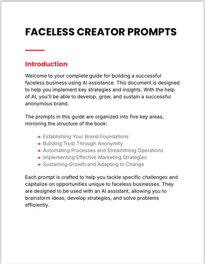 Faceless Creator Ebook + FREE Worksheets and Tools