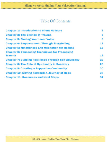 Silent no more : Finding your voice after trauma